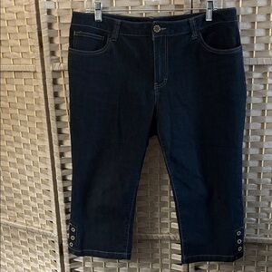 Baccini Dark Blue Capri Jeans